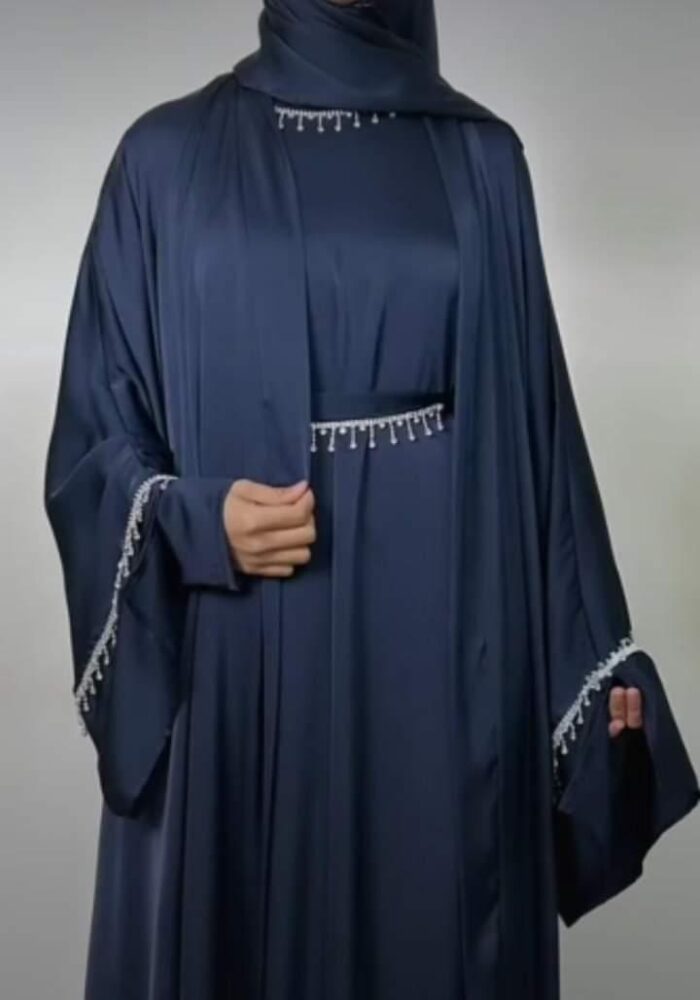 Armani Satin Straight Cut Abayas - Image 3