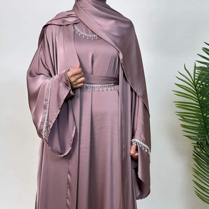 Armani Satin Straight Cut Abayas