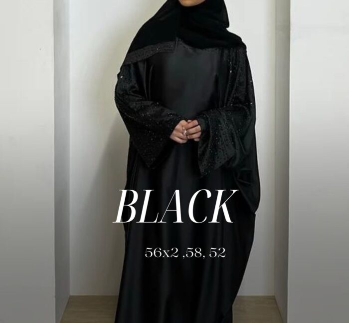 Rhinestone  Farasha Styled abaya