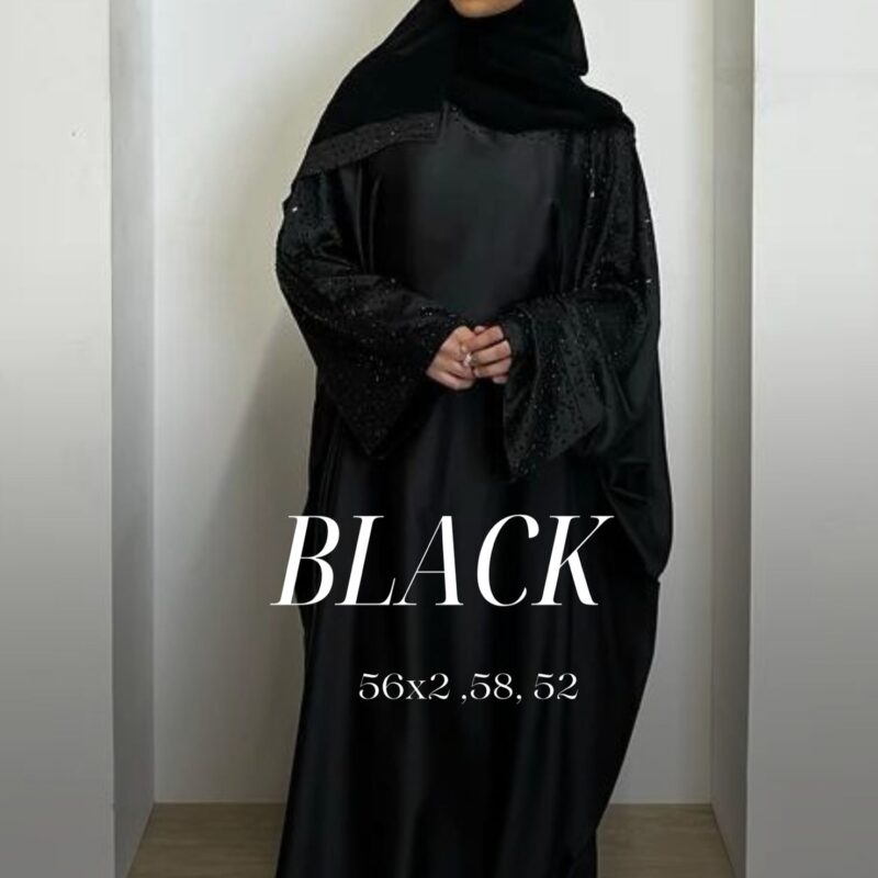 Rhinestone  Farasha Styled abaya