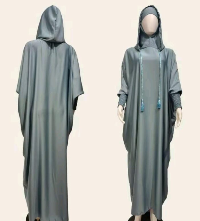 Sport Drawstring Hoody abaya with tassles - Image 10