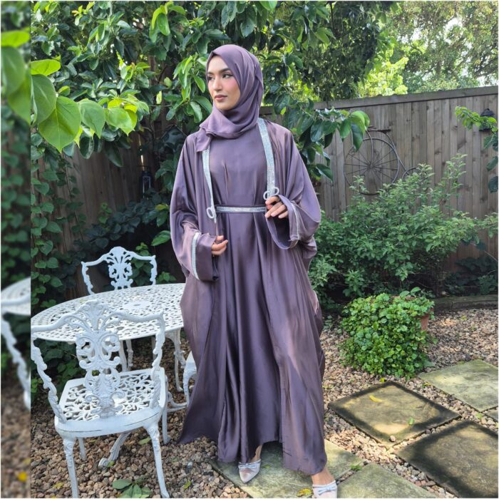 New Armani Satin Abayas 2025 collection - Image 4