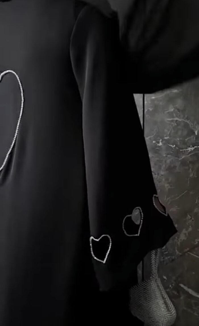 Bling Hearts Abaya