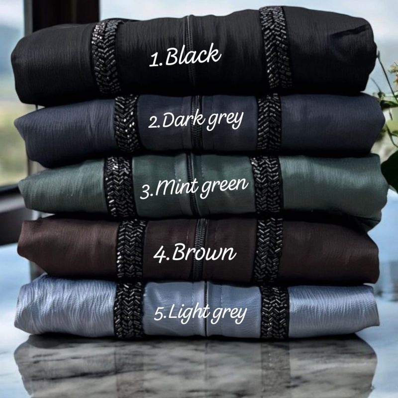 Full flair zipper abaya