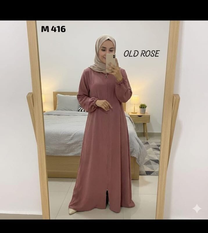Basic daily wear zipper abayas