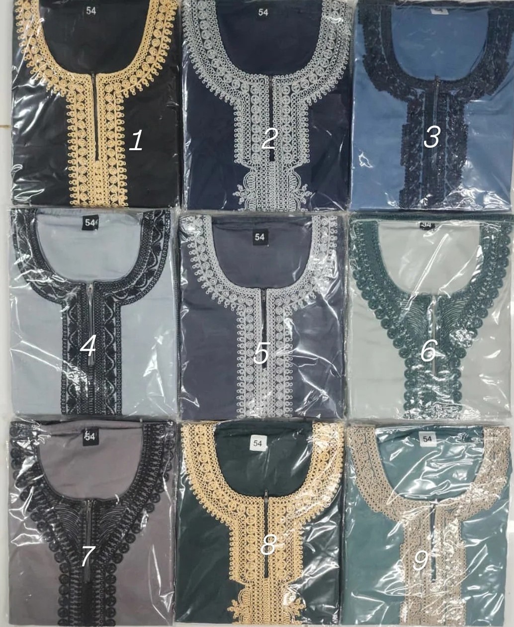 Small zipper Moroccan short sleeved thobes